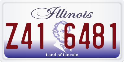 IL license plate Z416481