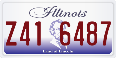 IL license plate Z416487