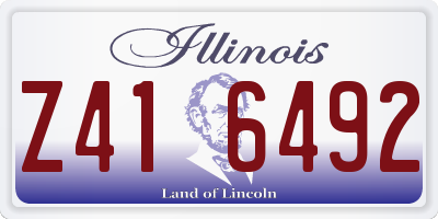 IL license plate Z416492