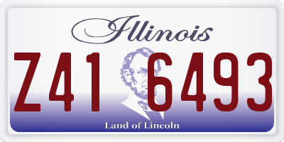 IL license plate Z416493