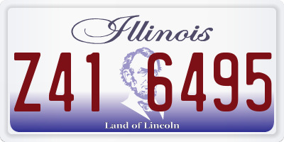 IL license plate Z416495
