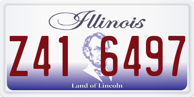 IL license plate Z416497