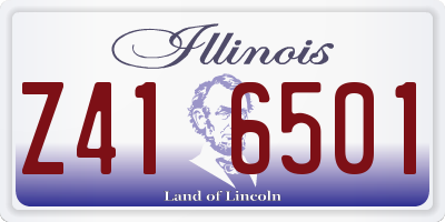 IL license plate Z416501