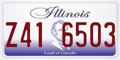 IL license plate Z416503