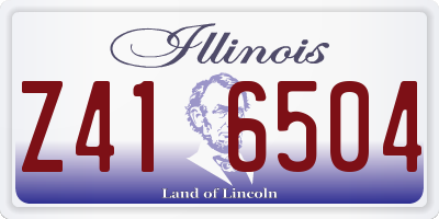 IL license plate Z416504