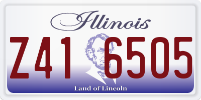 IL license plate Z416505