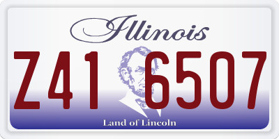 IL license plate Z416507
