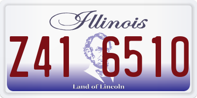 IL license plate Z416510