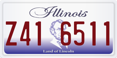 IL license plate Z416511