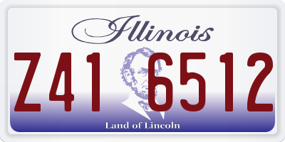 IL license plate Z416512