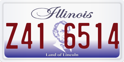 IL license plate Z416514