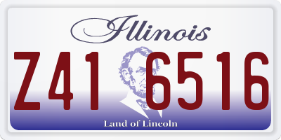 IL license plate Z416516