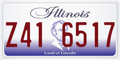 IL license plate Z416517