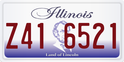 IL license plate Z416521