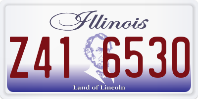 IL license plate Z416530