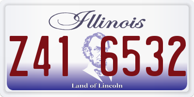 IL license plate Z416532
