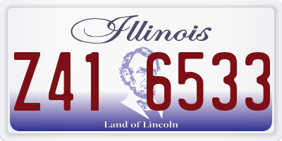IL license plate Z416533