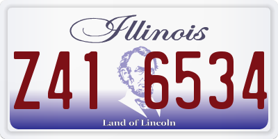 IL license plate Z416534