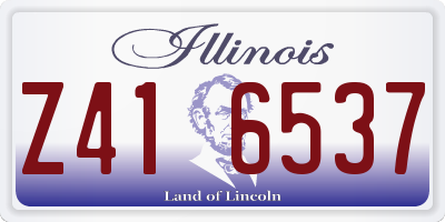 IL license plate Z416537