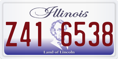 IL license plate Z416538