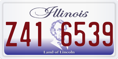 IL license plate Z416539