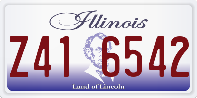IL license plate Z416542