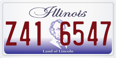 IL license plate Z416547