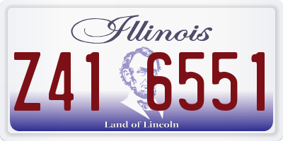 IL license plate Z416551