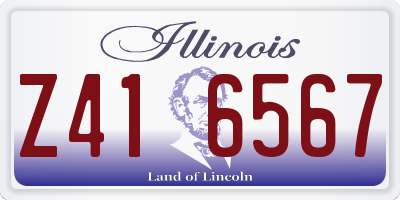 IL license plate Z416567