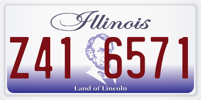 IL license plate Z416571