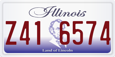 IL license plate Z416574