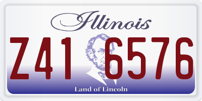 IL license plate Z416576