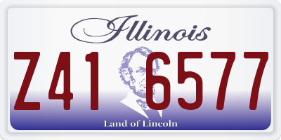 IL license plate Z416577