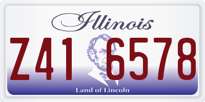 IL license plate Z416578
