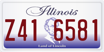 IL license plate Z416581