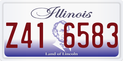 IL license plate Z416583