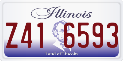 IL license plate Z416593