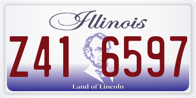 IL license plate Z416597