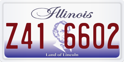 IL license plate Z416602