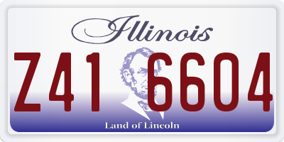 IL license plate Z416604