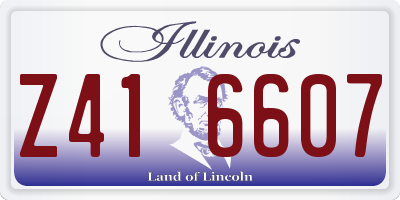 IL license plate Z416607