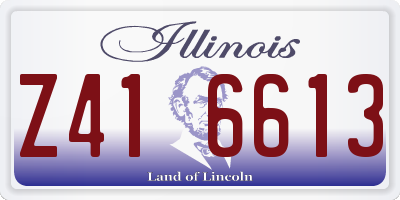 IL license plate Z416613