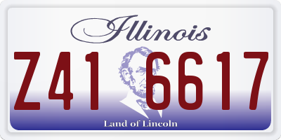 IL license plate Z416617