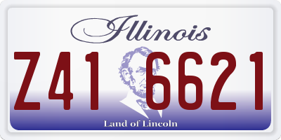 IL license plate Z416621