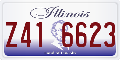 IL license plate Z416623