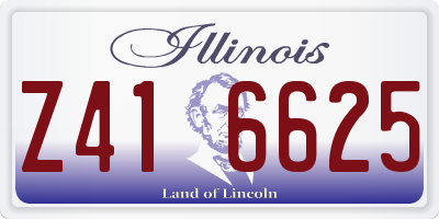 IL license plate Z416625