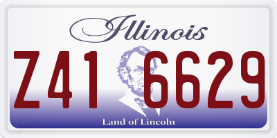 IL license plate Z416629