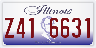 IL license plate Z416631