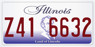 IL license plate Z416632