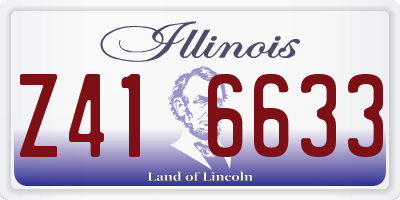 IL license plate Z416633